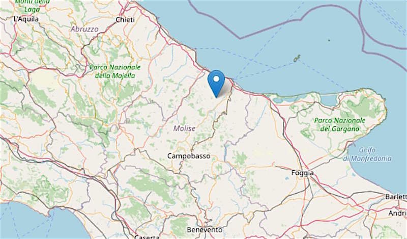 Terremoto in Molise: la terra torna a tremare a Montecilfone. Scossa avvertita in Abruzzo