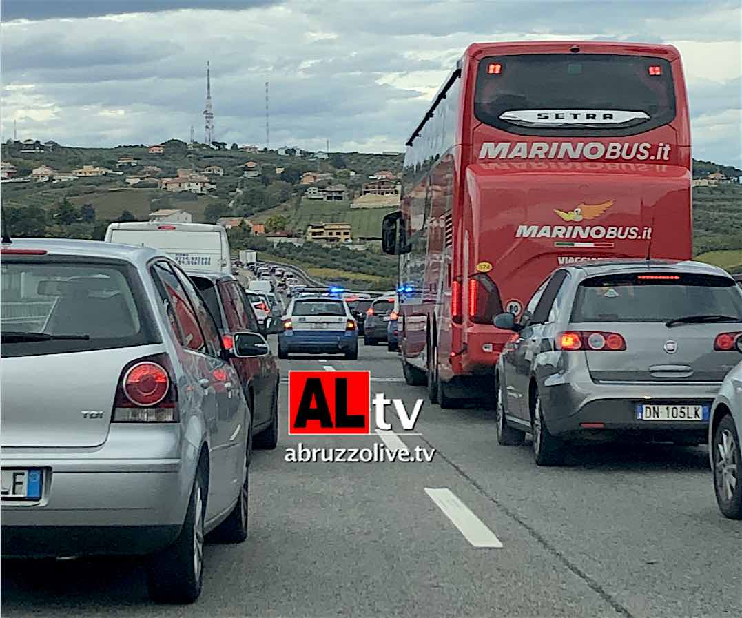 Incidente in A14. Chiuso tratto di autostrada tra Lanciano e Val di Sangro