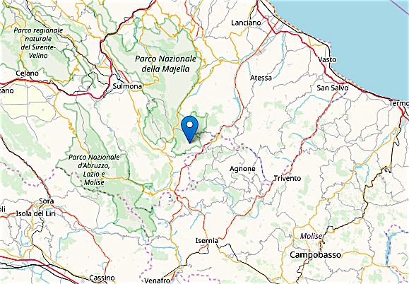 Lieve scossa di terremoto tra le province di L'Aquila e Chieti