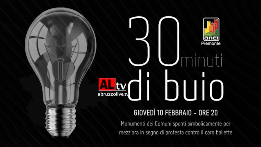 Caro bollette. L'Abruzzo stasera per protesta si... spegne. Al buio edifici pubblici e monumenti 