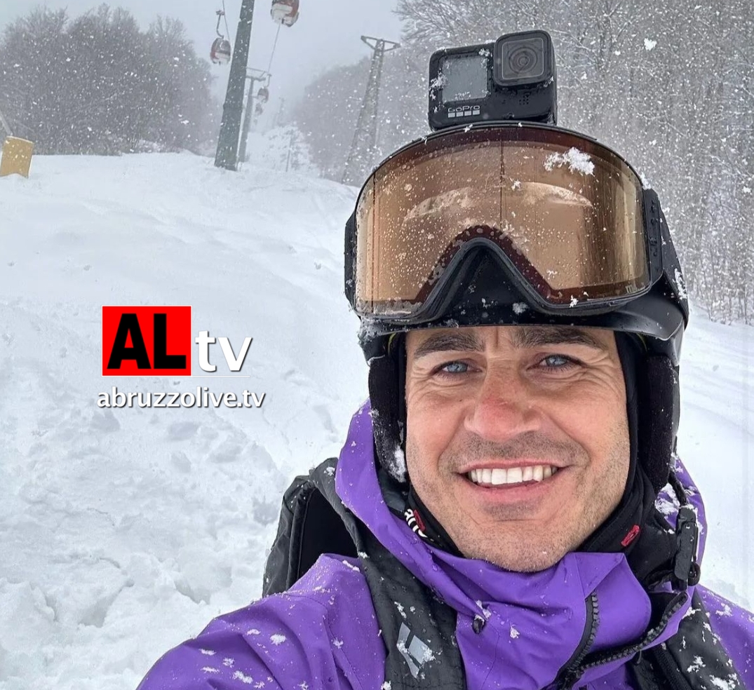 Vip. Cannavaro si gode le piste da sci di Roccaraso
