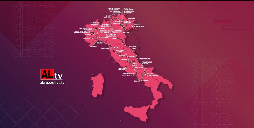 Abruzzo. Ecco dove approderà il Giro d'Italia del 2024