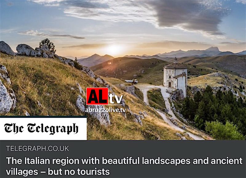 Il quotidiano inglese Telegraph elogia paesaggi e borghi d'Abruzzo