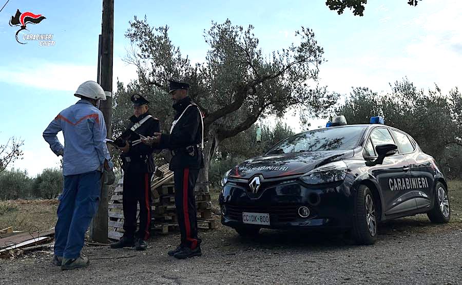 Allacci abusivi di luce e acqua a Rocca San Giovanni: arrestato 60enne di Lanciano