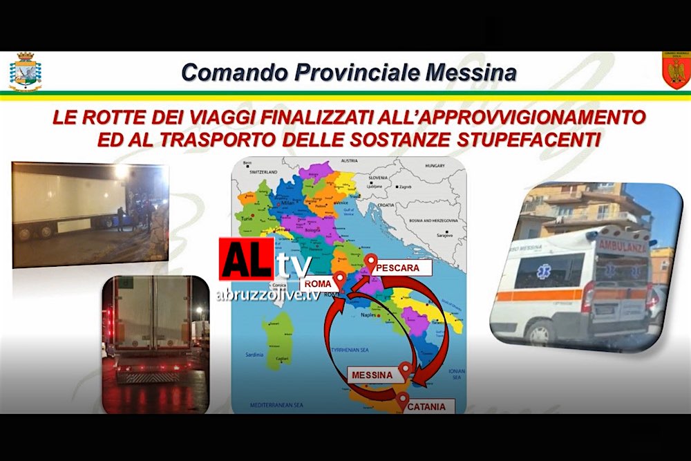 Dalla mafia siciliana droga recapitata in ambulanza a Pescara: arresti