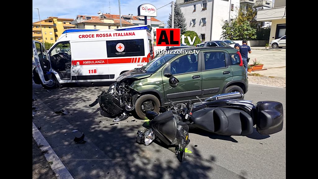 Incidente in via Santo Spirito a Lanciano: ferito motociclista