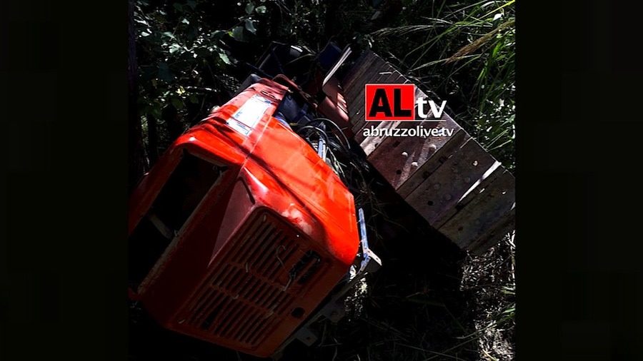 Incidente agricolo ad Atessa: trattore in dirupo dopo aver scaraventato conducente fuori dal mezzo