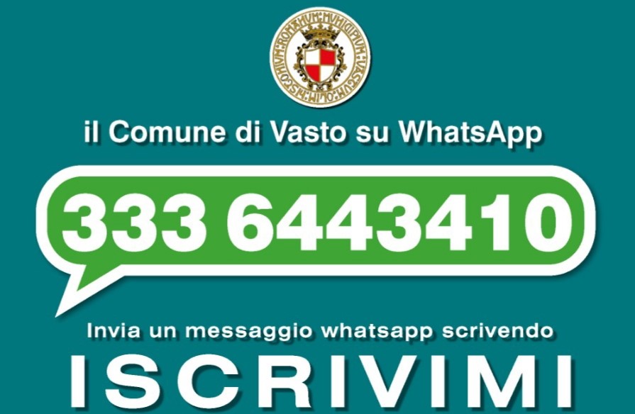 Coronavirus. Il Comune di Vasto tiene informati i cittadini con WhatsApp